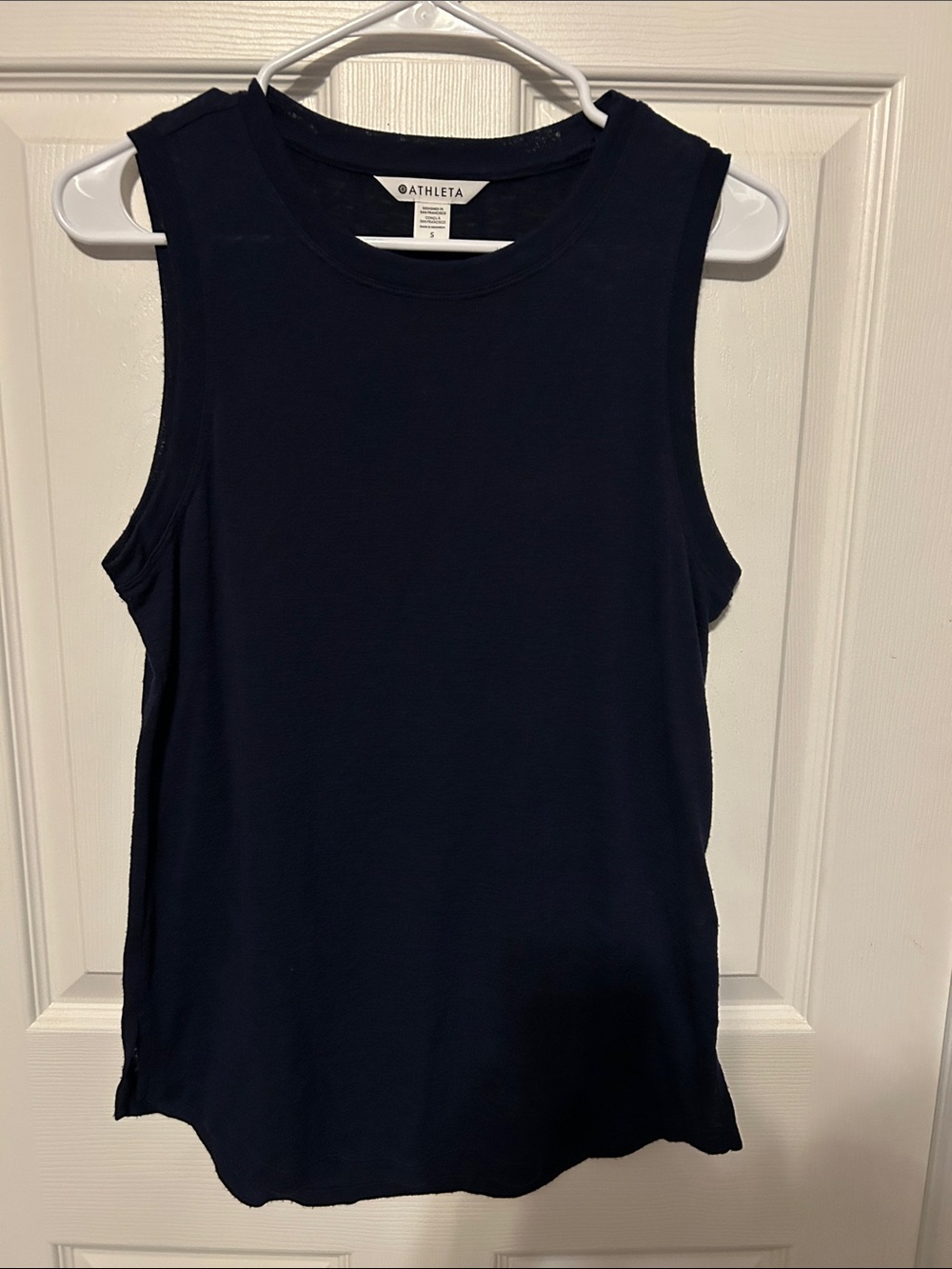 ATHLETA Navy Blue Sleeveless Crewneck Tank Women's Small